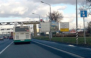 На Пулковском шоссе заработала выделенная полоса для общественного транспорта